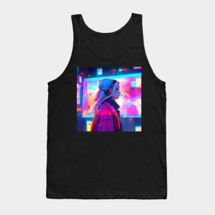 Silver Hair Girl Pass-by Tank Top